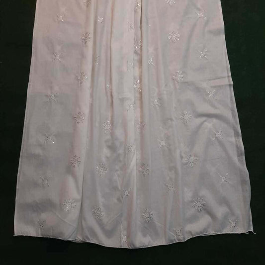 Lawn Embroided Sequence Dupatta - White - ZD236