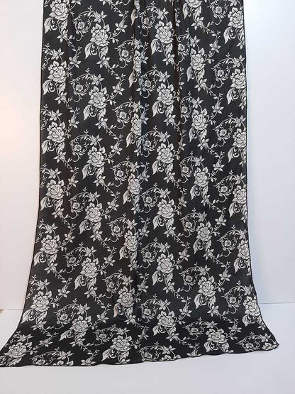 Lawn printed dupatta Black/white - ZD1003