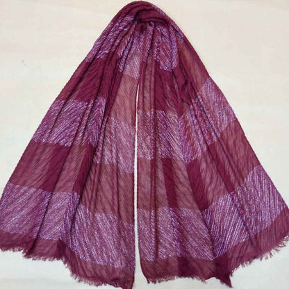 Lawn Shimmer Scarf  Stole – 180 x 90 Cm – Maroon – ZSC99