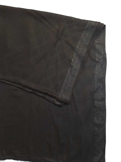 Linen Jaquard Dupatta - Black