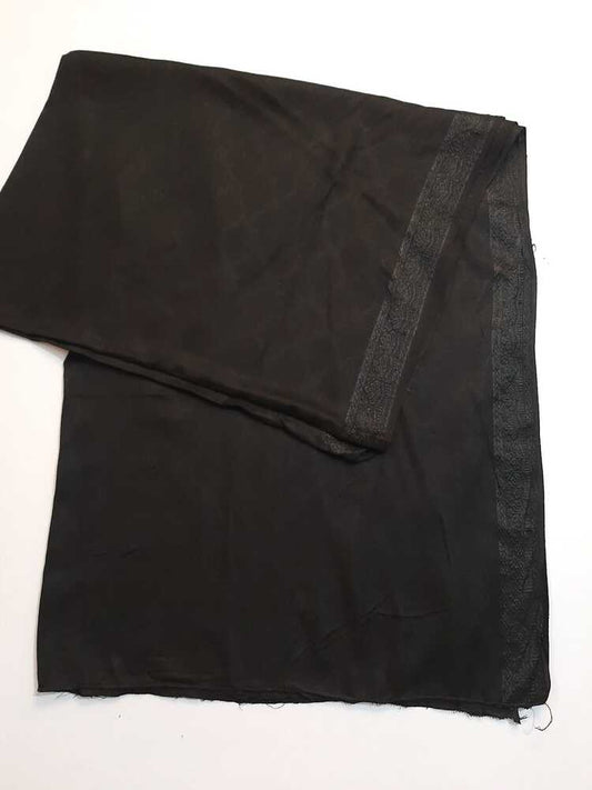 Linen Jaquard Dupatta - Black