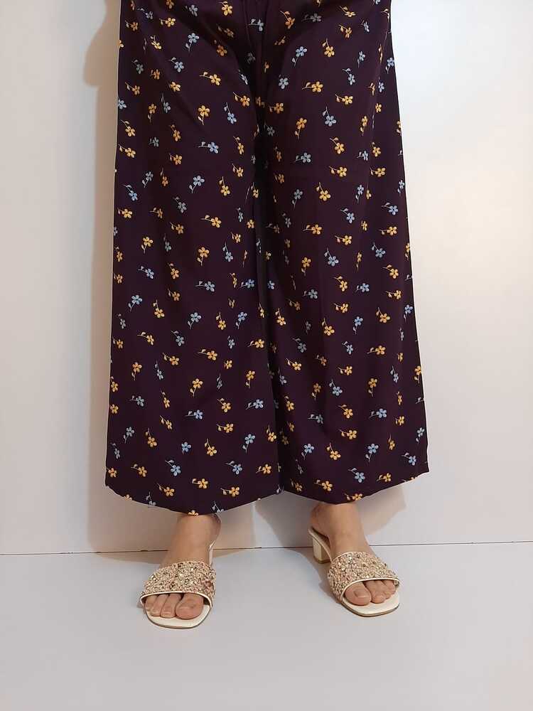 Printed Linen Palazzo - ZT496