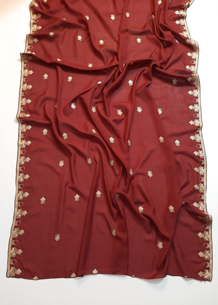 Embroided Swiss Lawn Chaddar Summer Shawl -  SH25