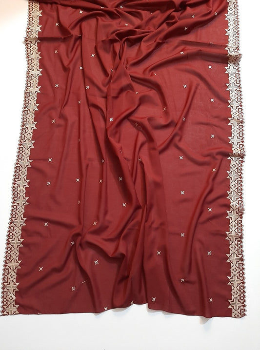 Embroided Swiss Lawn Chaddar Summer Shawl -  SH27