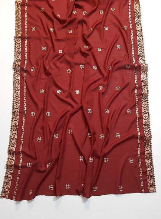 Embroided Swiss Lawn Chaddar Summer Shawl - SH94