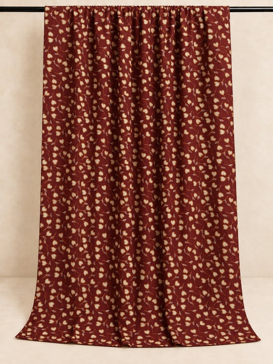 Printed Summer Shawl / Chaddar - Maroon - SH05