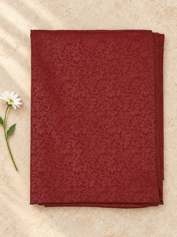 Self Print Shawl / Chaddar - Swiss Lawn - Maroon - SH08