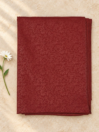 Self Print Shawl / Chaddar - Swiss Lawn - Maroon - SH08