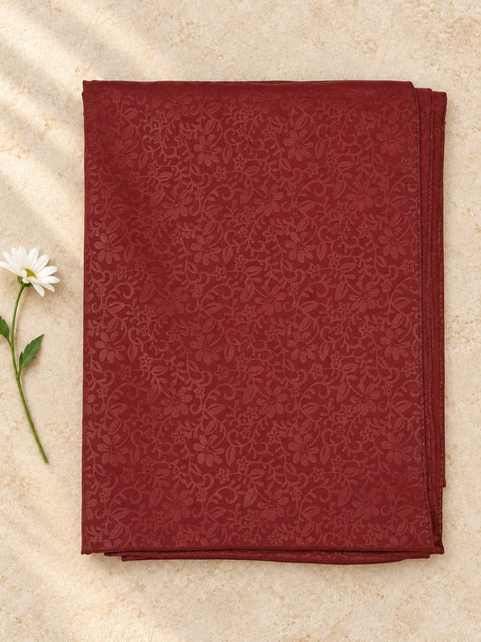 Self Print Shawl / Chaddar - Swiss Lawn - Maroon - SH08