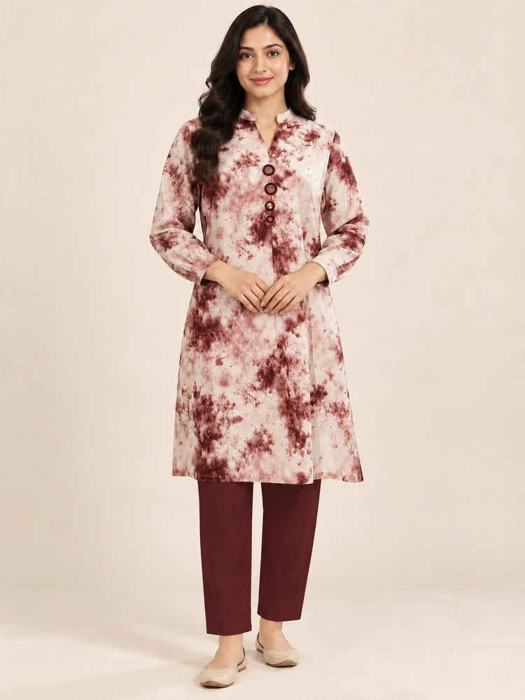 Printed Top With Mirror Work - BGK18