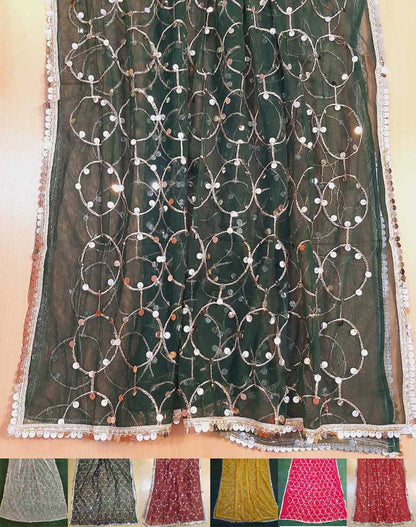Mirror Work Net Dupatta Large -  ZD997