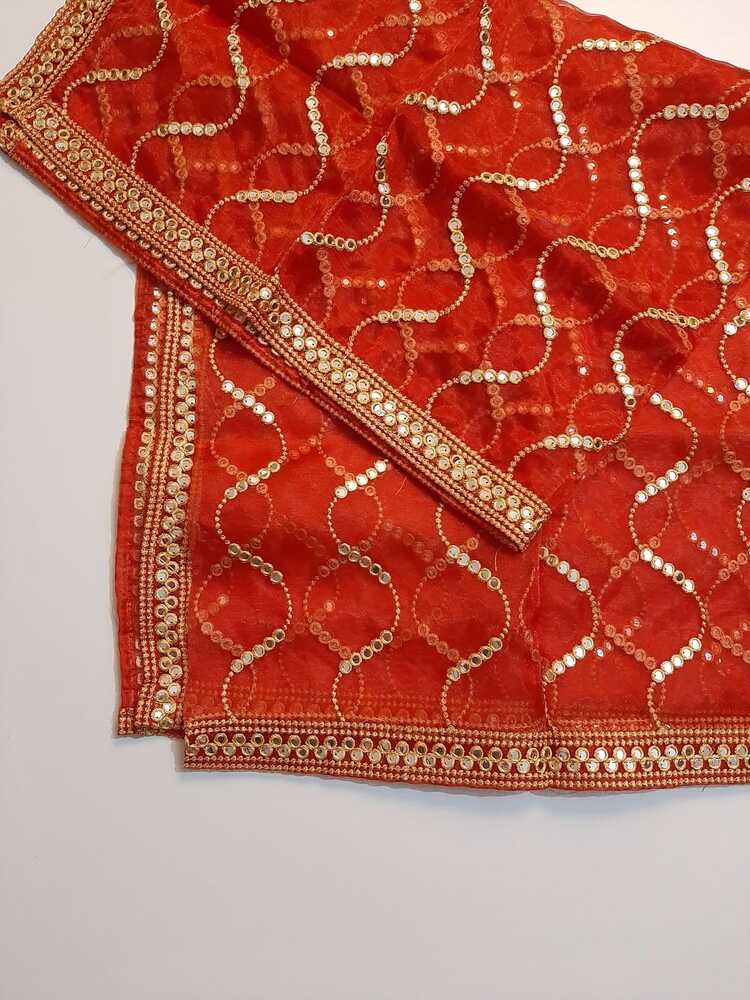 Mirror Work Organza Dupatta -  ZD640