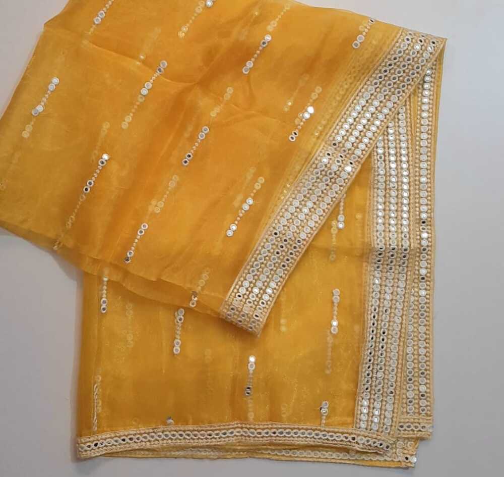 Mirror Work Organza Dupatta Large -  ZD633