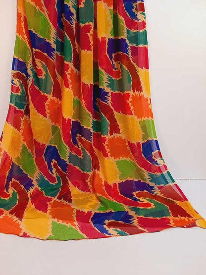 Multi Chiffon Dupatta - ZD106