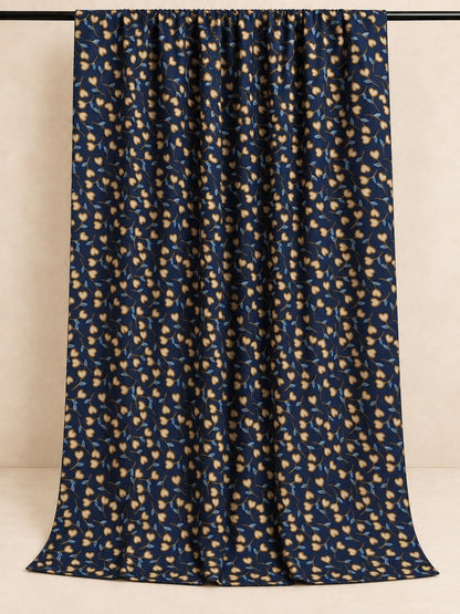 Printed Summer Shawl / Chaddar - Navy - SH05