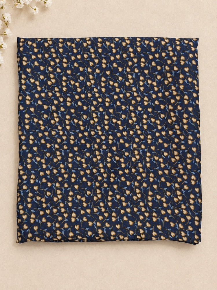 Printed Summer Shawl / Chaddar - Navy - SH05