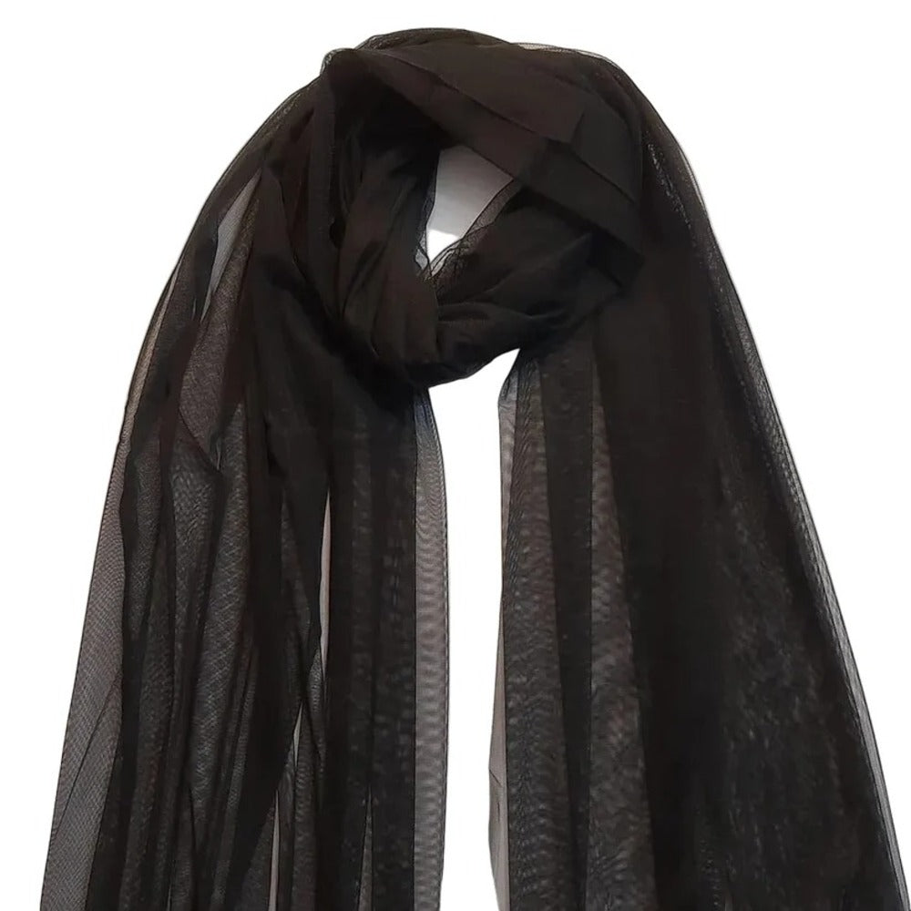 Net Dupatta - Black - ZD02