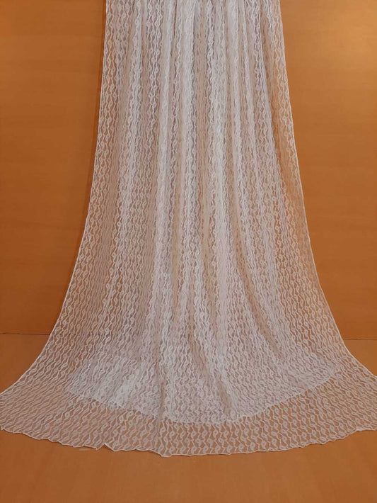 Net Dupatta - White - ZD616