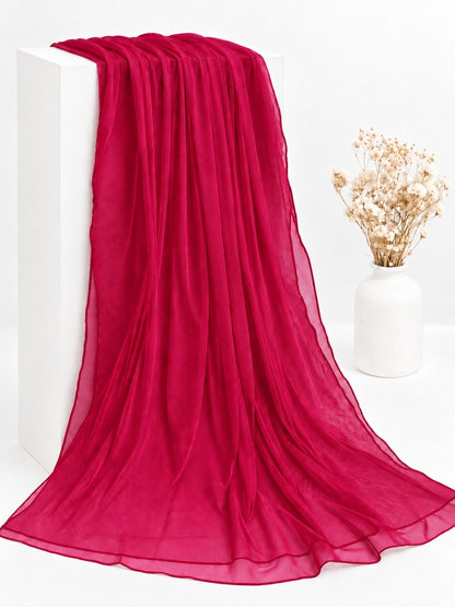 Net Dupatta - Fuchsia - ZD02