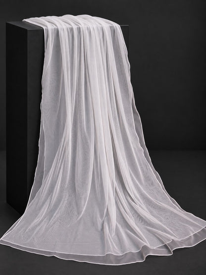 Net Dupatta - White - ZD02