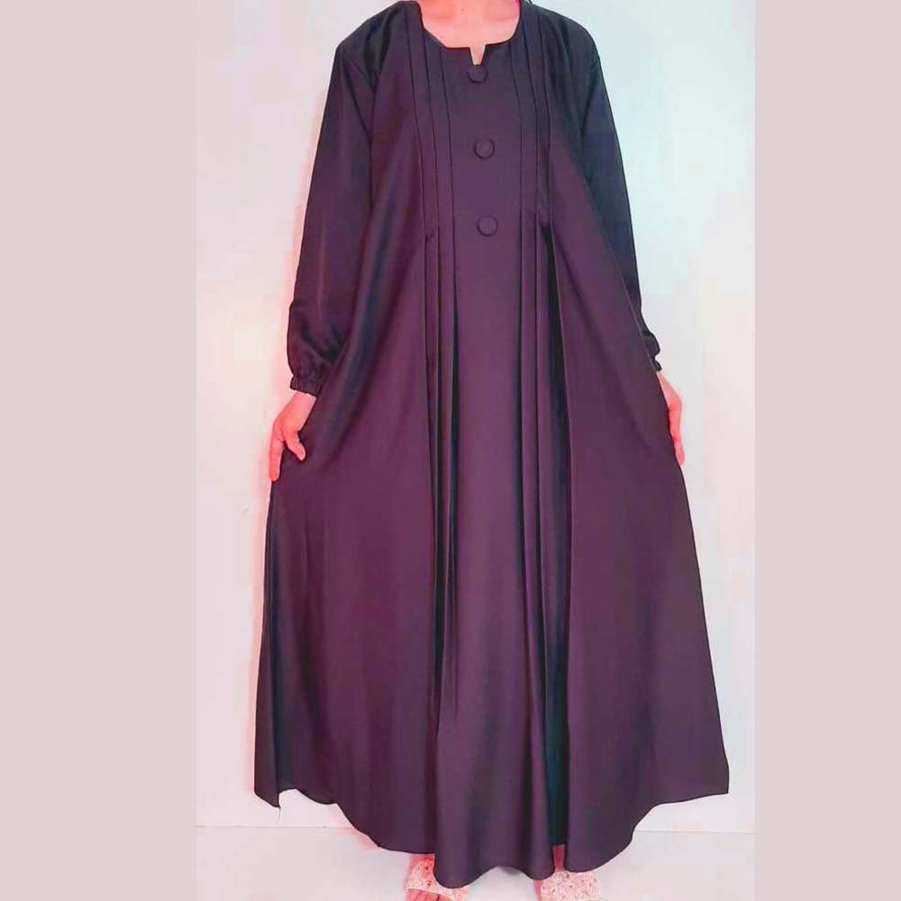 Nidah Fabric Abaya – Purple - ZA153