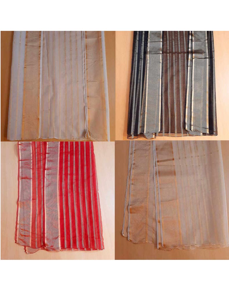 Organza Zari Dupatta  - ZD816