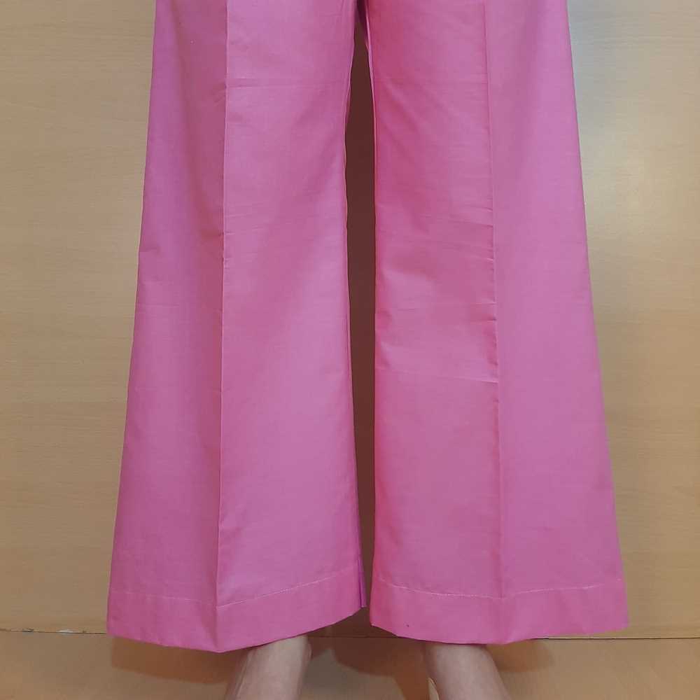 Pink flared pants for ladies