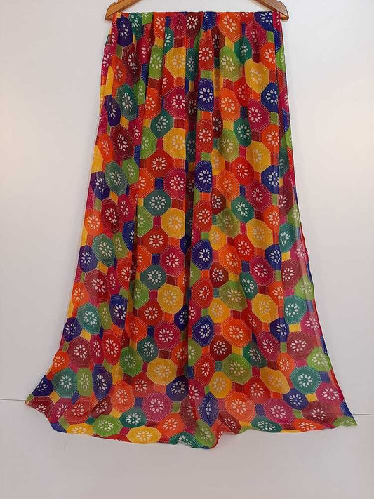 Printed Chiffon Dupatta - Multi - ZD1093
