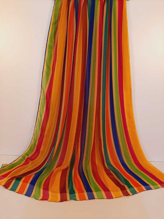 Printed Chiffon Dupatta - Multi - ZD136