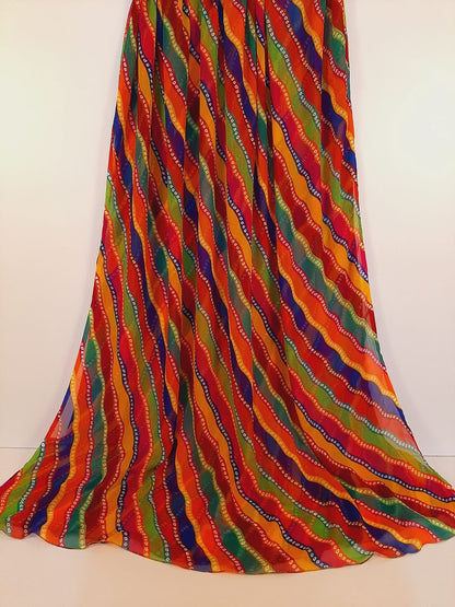 Printed Chiffon Dupatta - Multi - ZD231