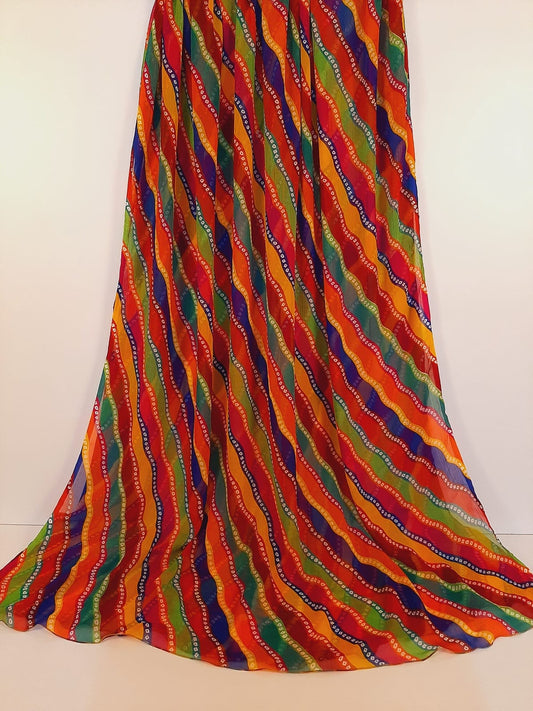 Printed Chiffon Dupatta - Multi - ZD231