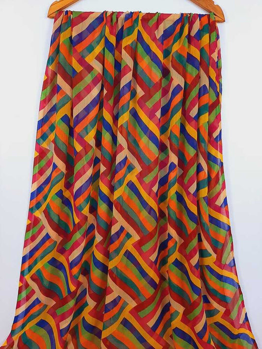 Printed Chiffon Dupatta - Multi - ZD681