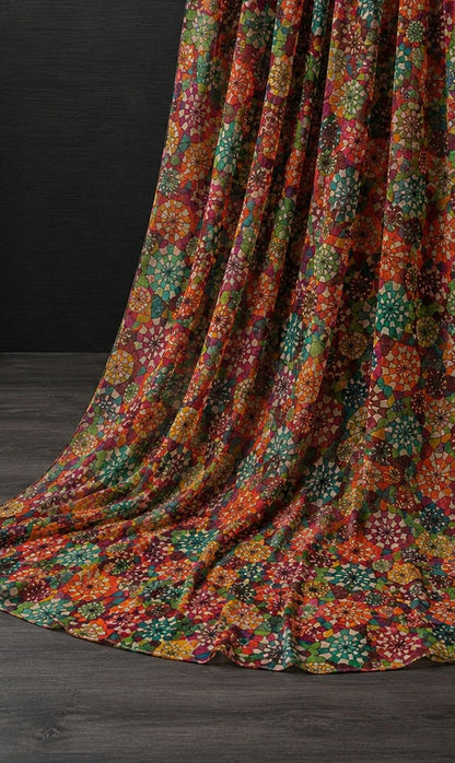 Chunri Printed Chiffon Dupatta - Multi - ZD708