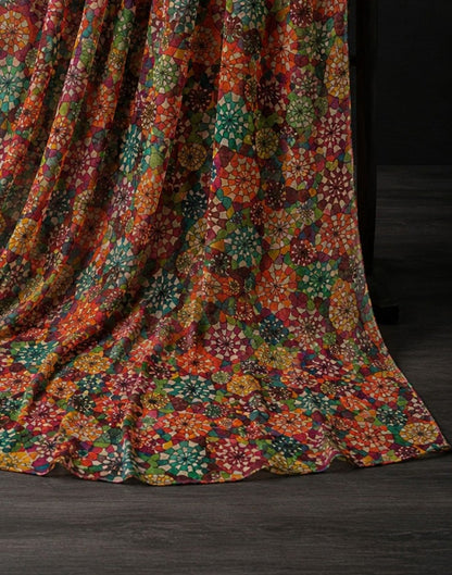 Chunri Printed Chiffon Dupatta - Multi - ZD708