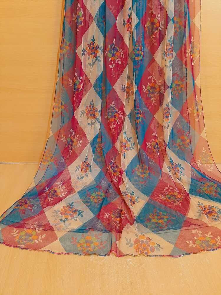 Printed Net Dupatta Multi - ZD740