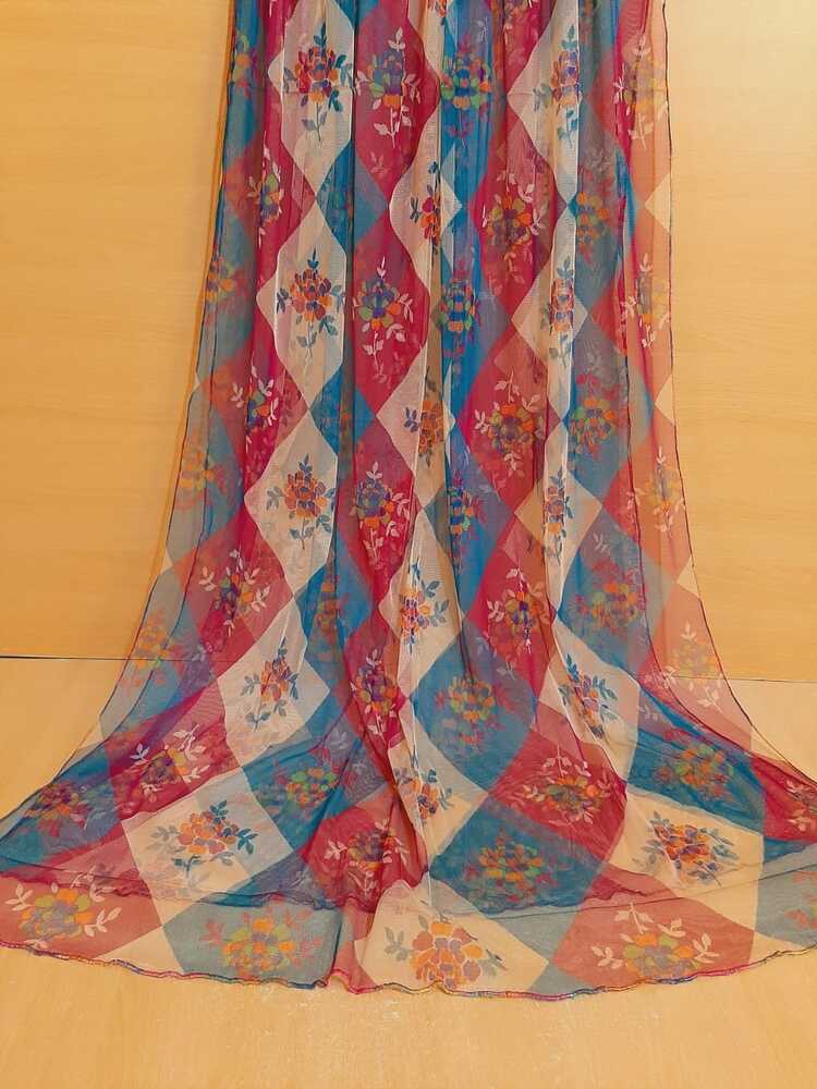 Printed Net Dupatta Multi - ZD740