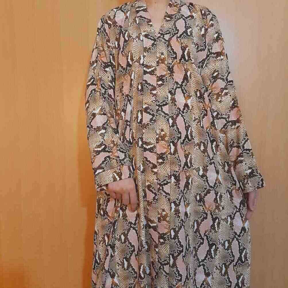 printed georgette abaya front open