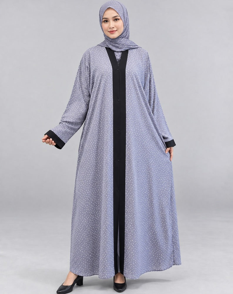 Printed - Georgette - Abaya - With Scarf - BGA217