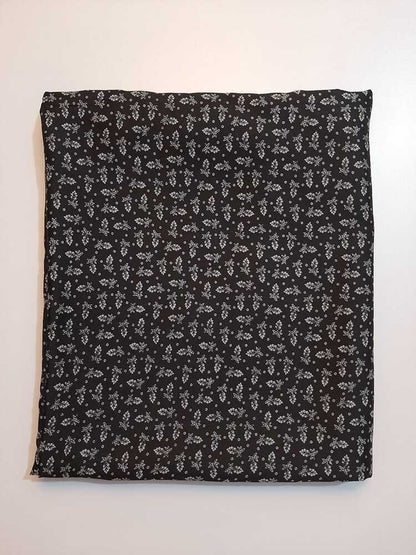 Printed Summer Shawl / Chaddar  - Black & White - SH07