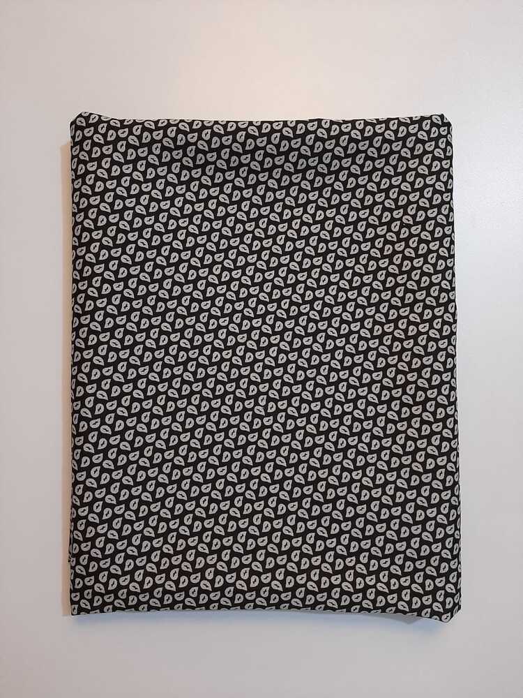Printed Summer Shawl / Chaddar  - Black & White - SH07