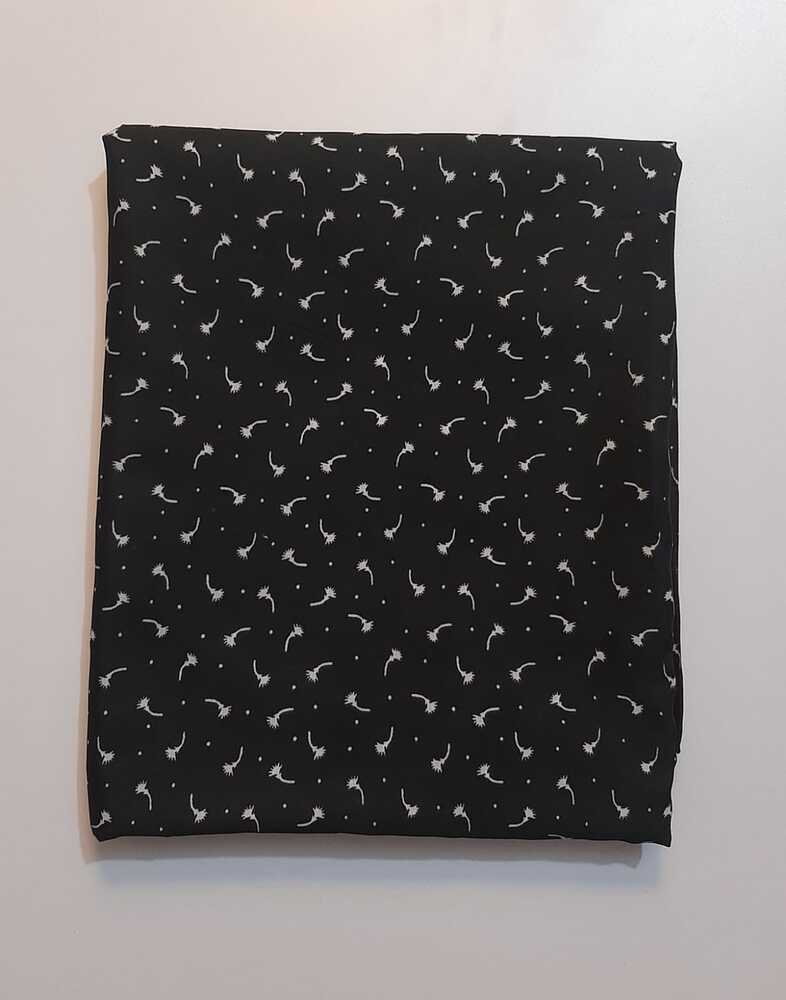 Printed Summer Shawl / Chaddar  - Black & White - SH07