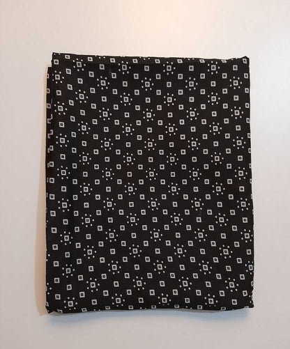 Printed Summer Shawl / Chaddar - Lawn  - Black & White - SH07