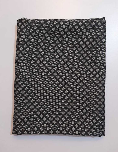 Printed Summer Shawl / Chaddar  - Black & White - SH07