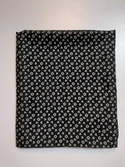 Printed Summer Shawl / Chaddar  - Black & White - SH07