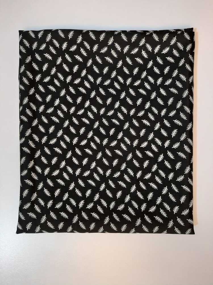 Printed Summer Shawl / Chaddar  - Black & White - SH07