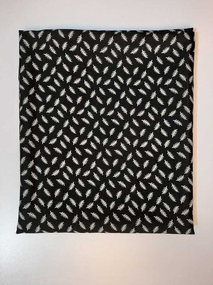 Printed Summer Shawl / Chaddar  - Black & White - SH07