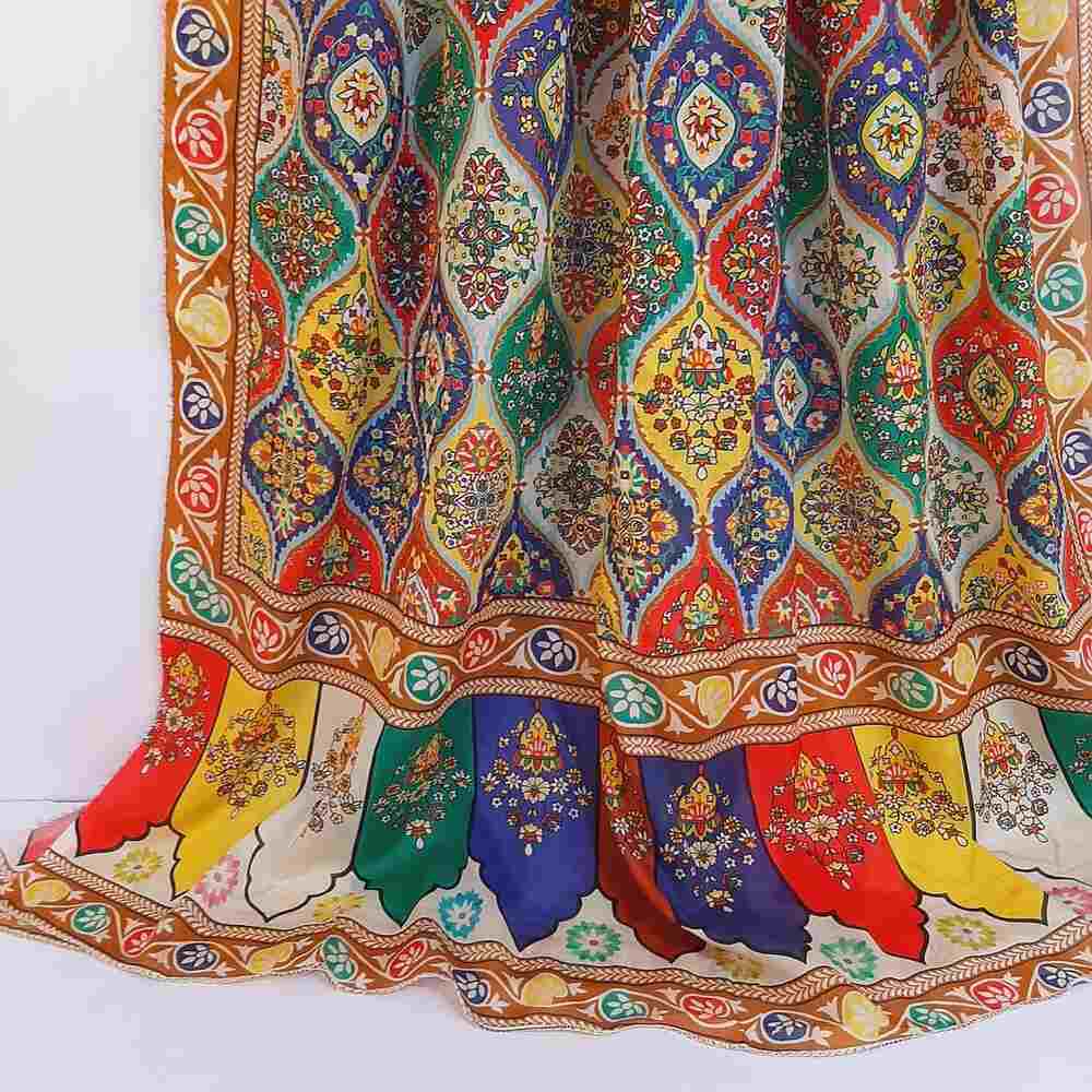 Pure lawn Dupatta - Multi - ZD705