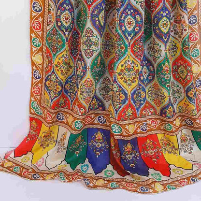 Pure lawn Dupatta - Multi - ZD705