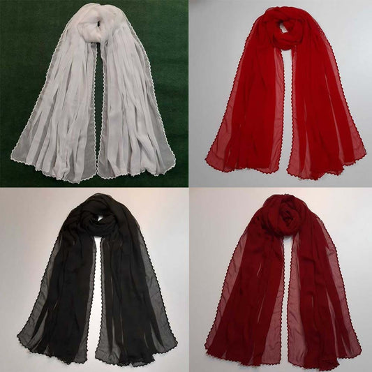 Qureshia Work Chiffon Dupatta  - ZD60