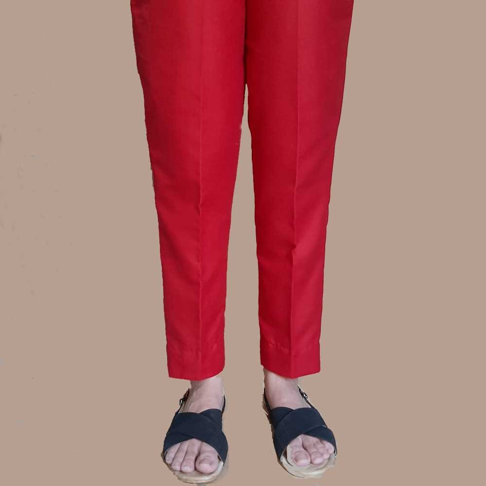 Red trouser pant bottom for ladies 